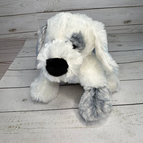 Ganz HM430 Misty Puppy Plush Gray White Dog 8" Stuffed Animal Toy Soft Cuddly - Picture 1 of 14